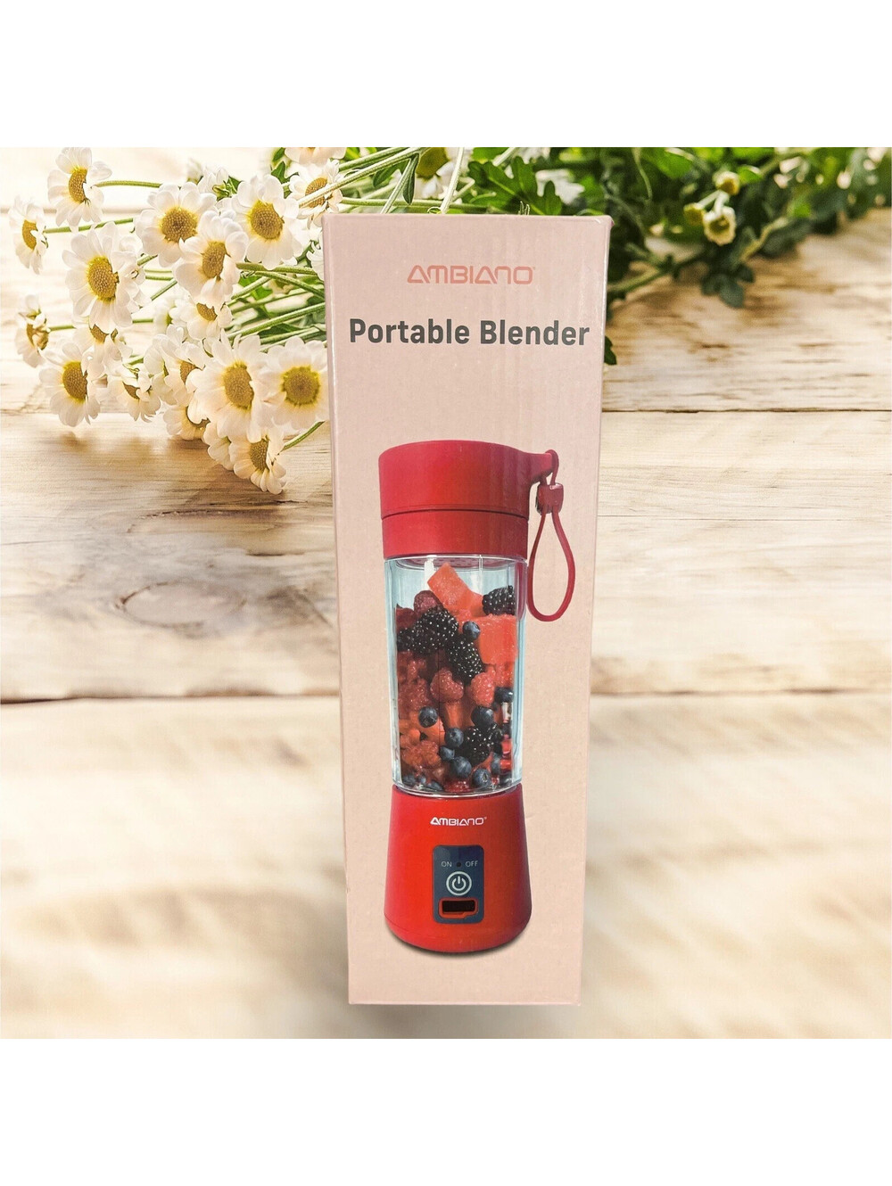 Red Personal Portable USB /Rechargeable Smoothies Juices Shakes Blender NEW!